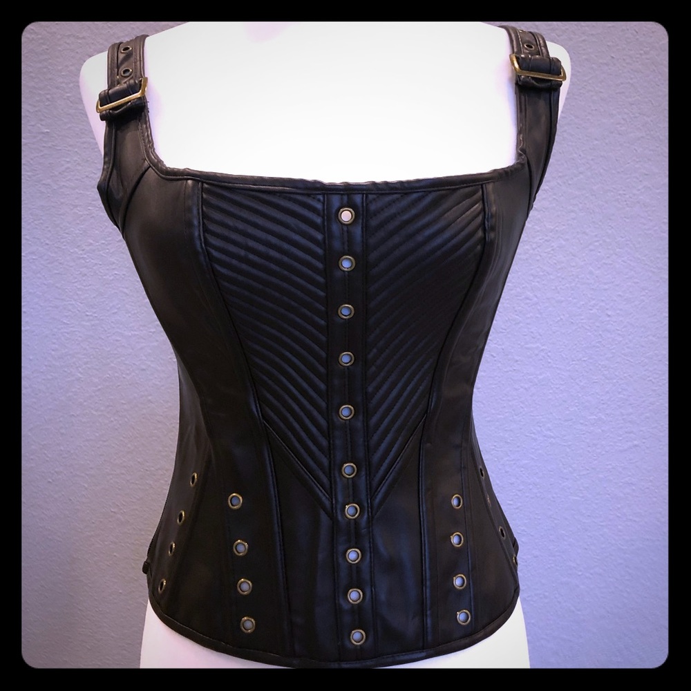 Faux Leather Medieval Style Corset